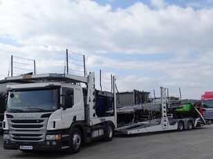 nákladné vozidlo na prepravu automobilov SCANIA P 410 / AUTOTRANSPORTER / ROLFO EGO 4 + ROLFO DYNAMIC 7/ RETARDE + príves na prepravu automobilov