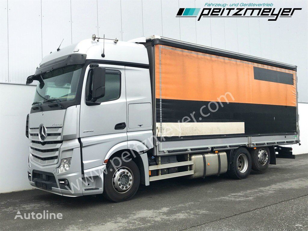 nákladne vozidlo s posuvnou plachtou Mercedes-Benz Actros  2545 LL Pritsche, Klima, Standklima, PPC, EU 6