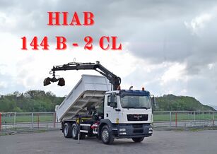 sklápač MAN TGM 26.340 Kipper 4,95m*HIAB 144 B-2 CL /6x4