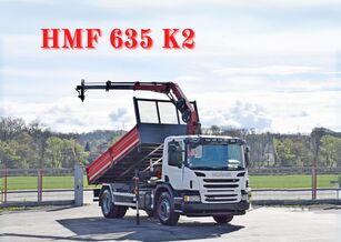 sklápač < 3.5t Scania P 250* Kipper 4,75m * HMF 635 K2 + FUNK * TOPZUSTAND