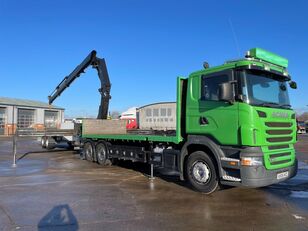 valník Scania R420 6X4 DRAWBAR OUTFIT FLATBED CRANE – 2005 – KX05 HCE